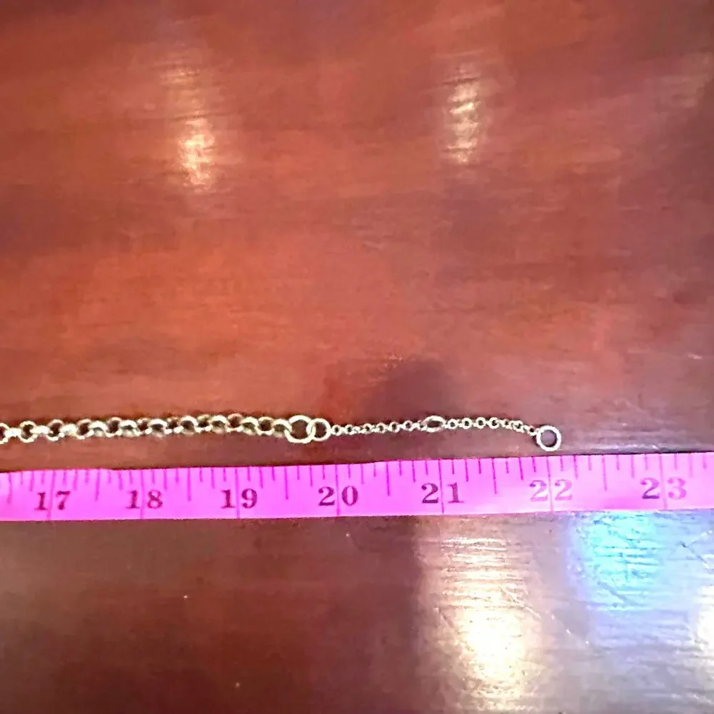 Banana Republic Necklace BR Statement Jewelry Business Casual Blue Gold tone